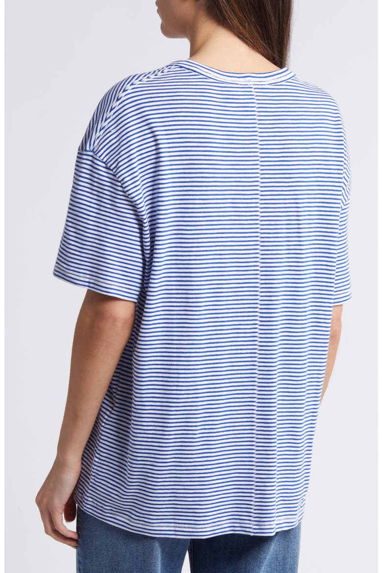 Stripe Boyfriend T-Shirt, Alternate, color, BLUE WHITE