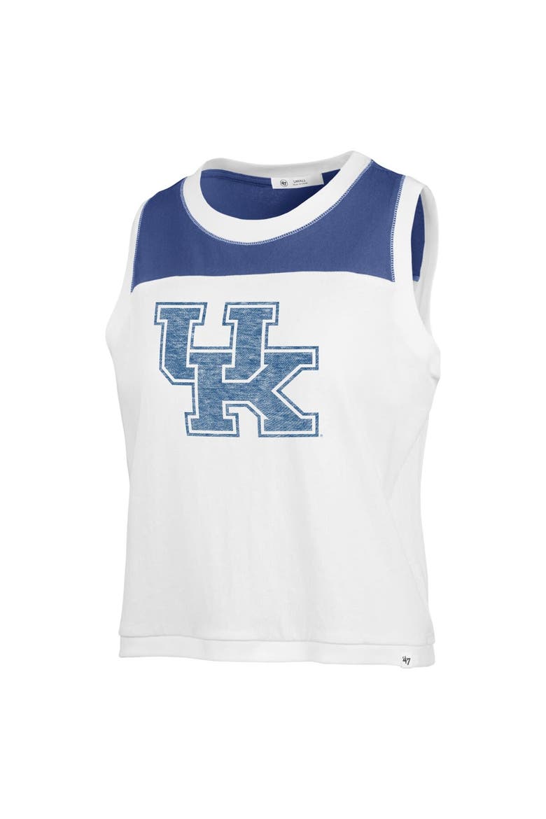 Women's '47 White Kentucky Wildcats Premier Zoey Waist Length Tank Top, Alternate, color, White