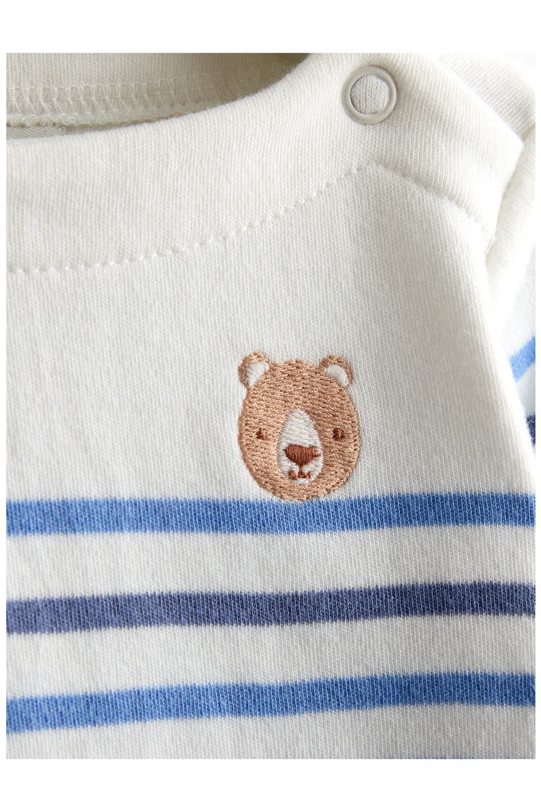 Bear Stripe Top & Leggings Set, Alternate, color, CREAM