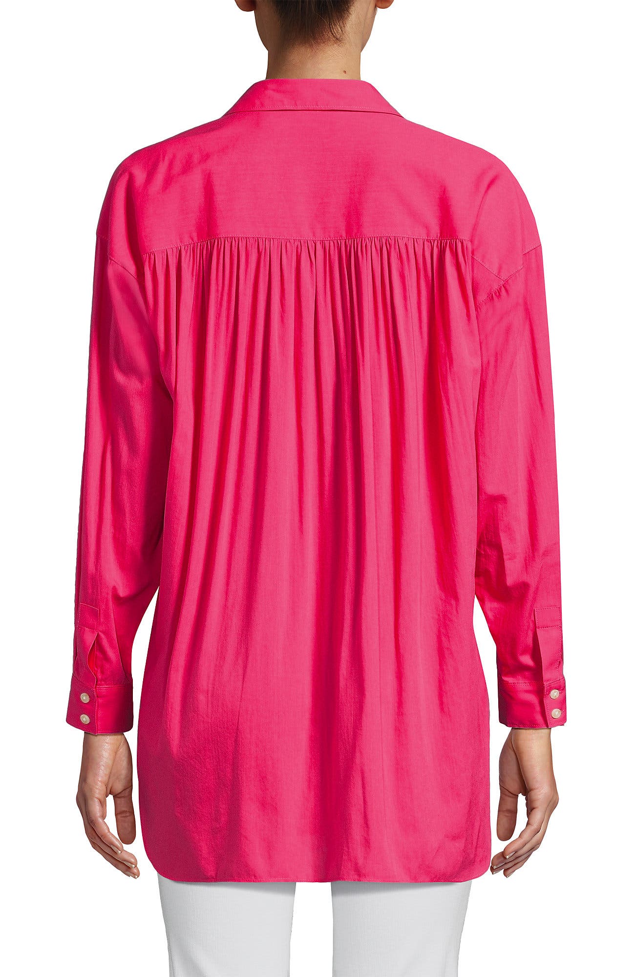 Plus Size Cotton Voile Billowy Oversized Shirt - image 4