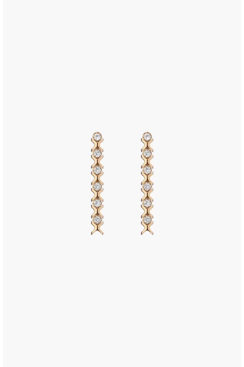 Bold Lab Grown Sapphire X Estate Tennis Earrings, Main, color, Yellow Gold Vermeil