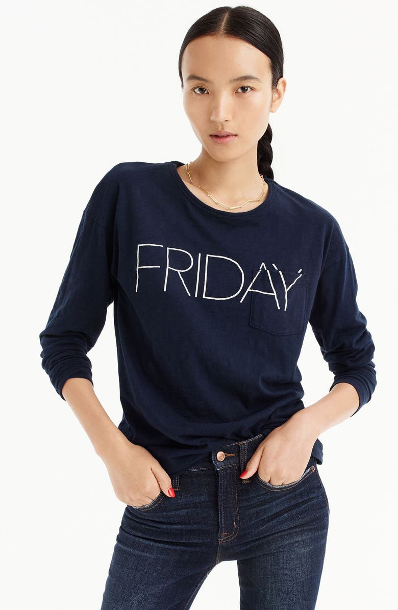 J.Crew Friday Long Sleeve Tee, Alternate, color,