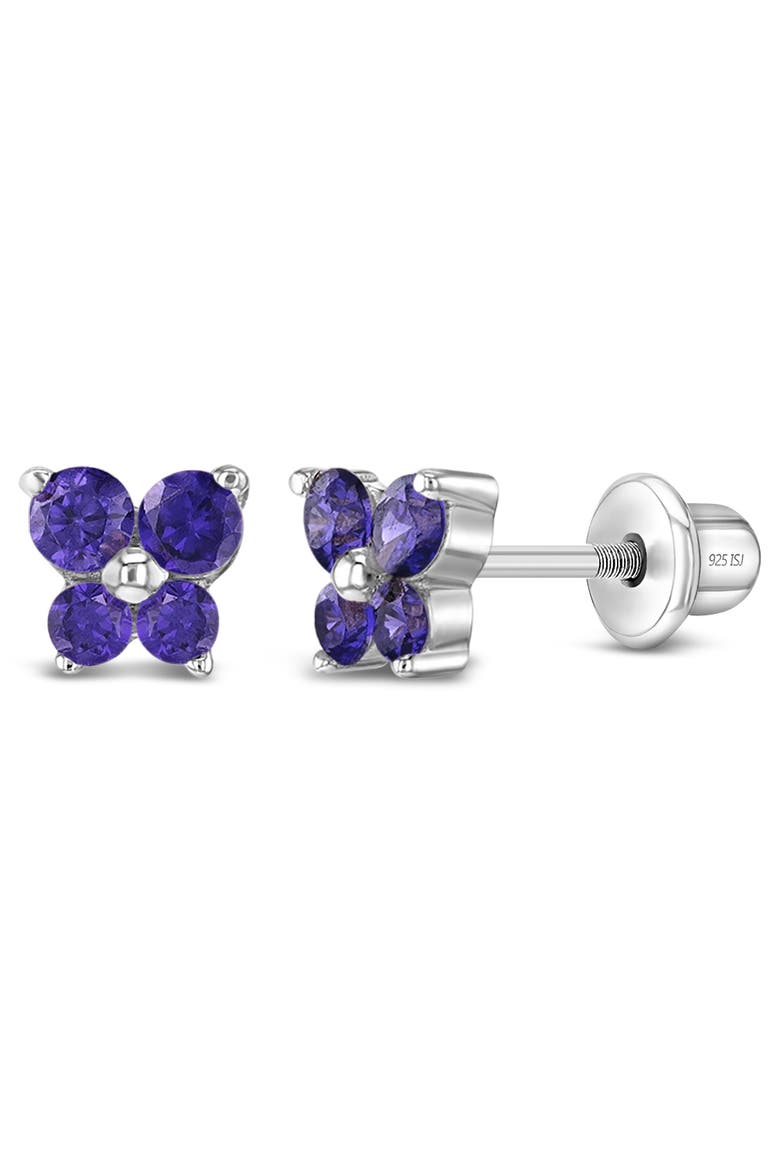 Teenie Tiny Butterfly Earrings, Main, color, Purple