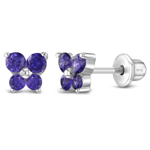 In Season Jewelry Teenie Tiny Butterfly Earrings in Purple at Nordstrom