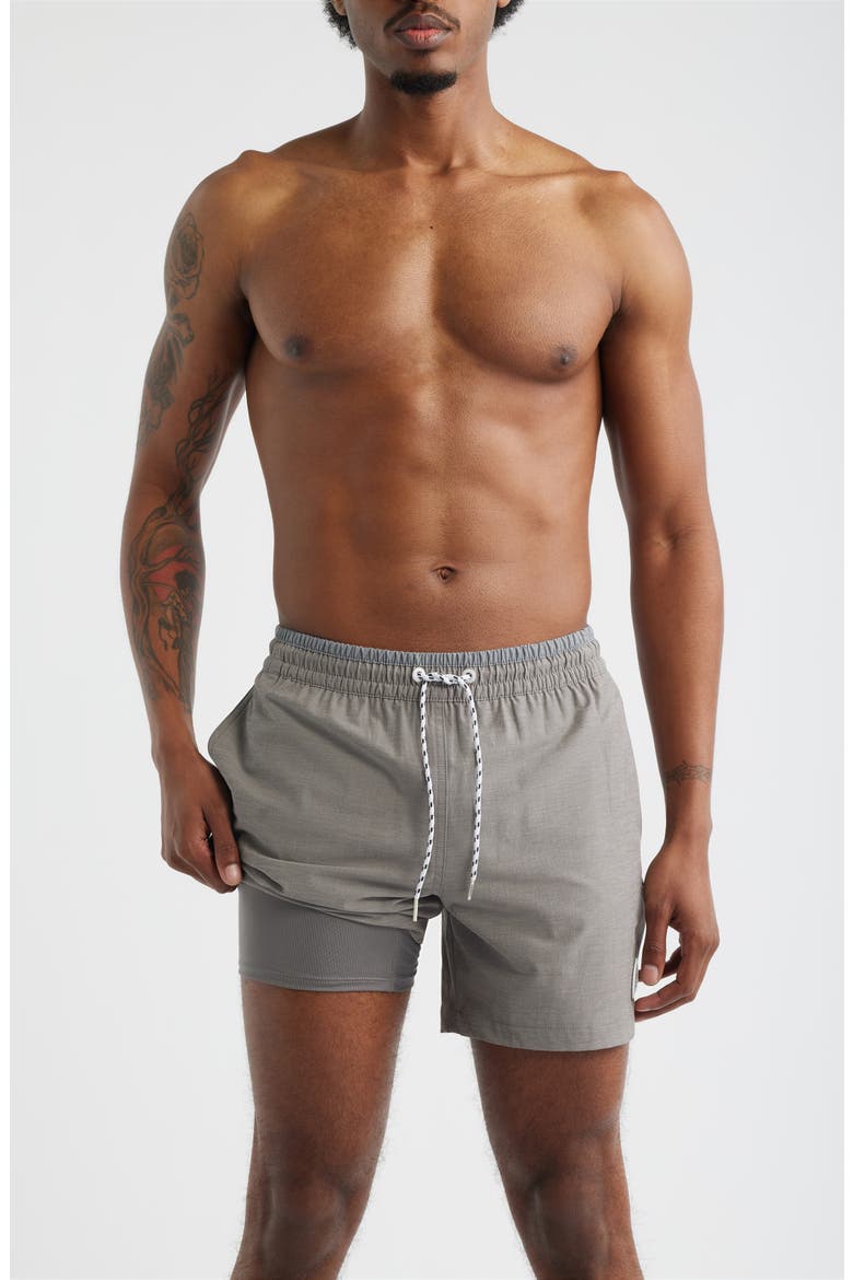 The Stardusts 5.5-Inch Swim Trunks, Alternate, color, MEDIUM GREY - SOLID