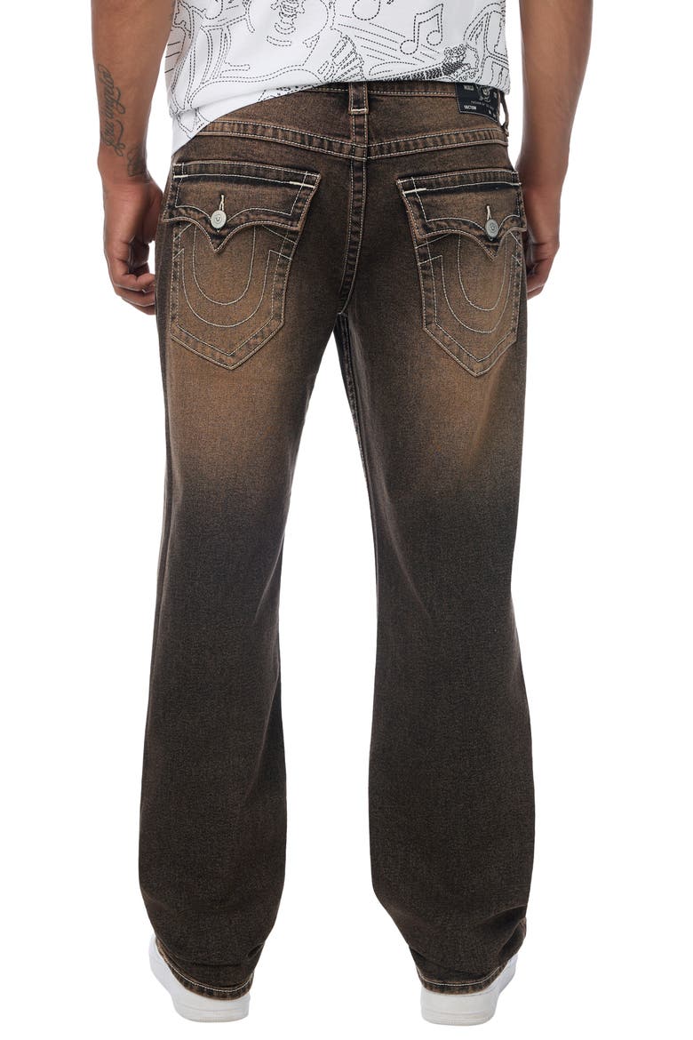 Ricky Flap Pocket Regular Rise Straight Leg Jeans, Alternate, color, RODEO STRIP BROWN WASH