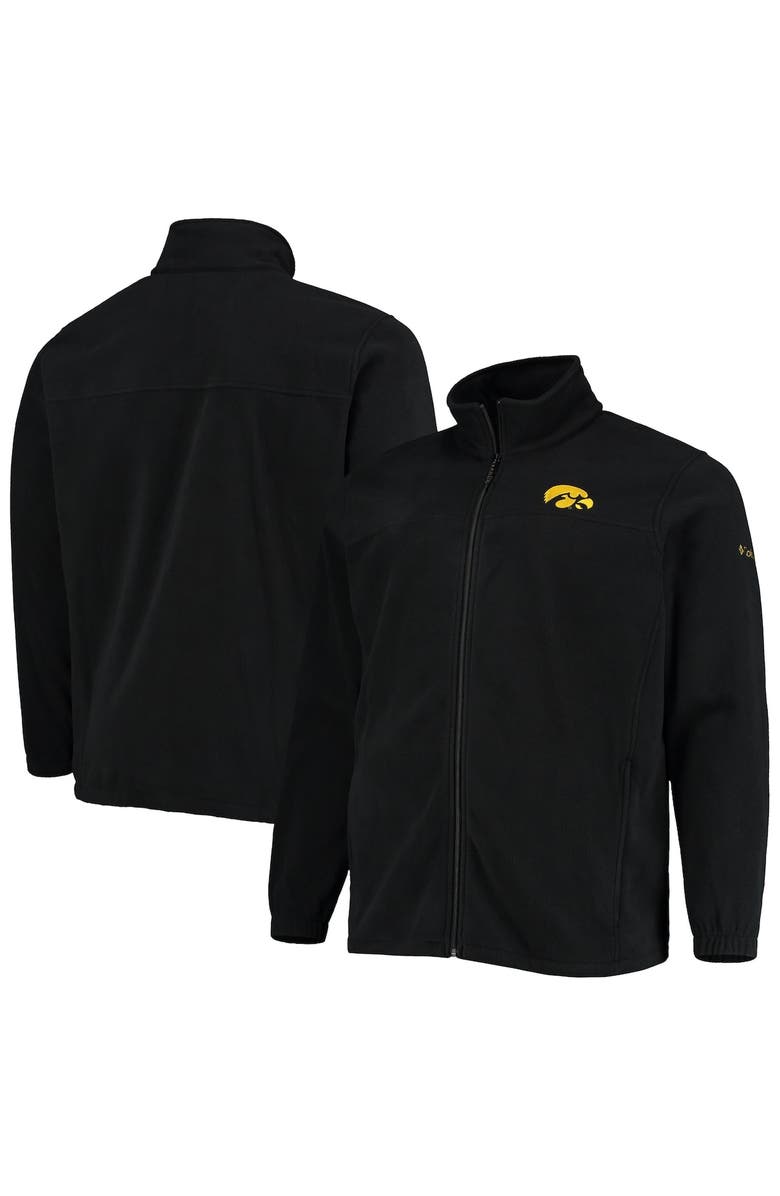 Columbia Men's Columbia Black Iowa Hawkeyes Big & Tall Flanker III Fleece Full-Zip Jacket, Alternate, color, 