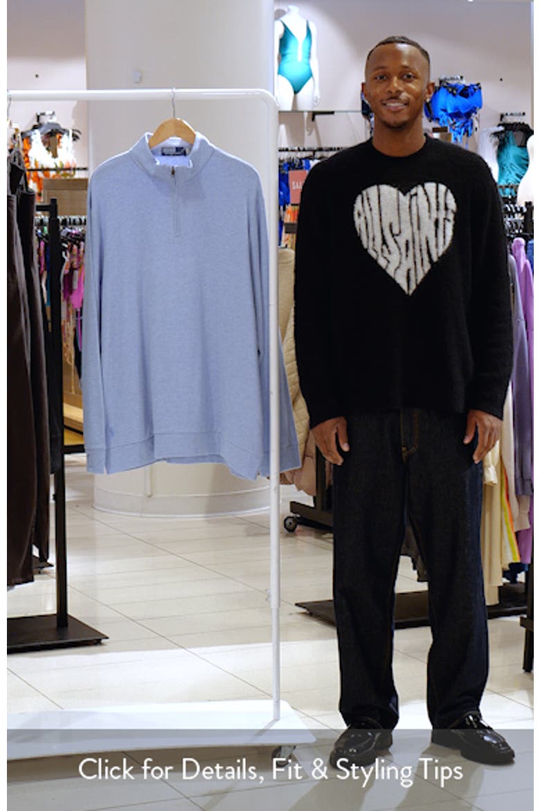 Textured Double Knit Quarter Zip Pullover video
