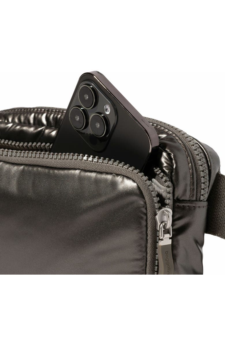 BAGGALLINI Modern Belt Bag Sling, Alternate, color, Gunmetal Puff