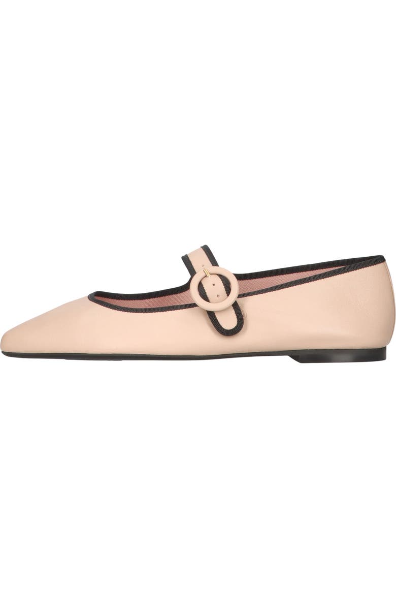 Pretty Ballerinas Square Toe Leather Mary Jane, Main, color, Beige