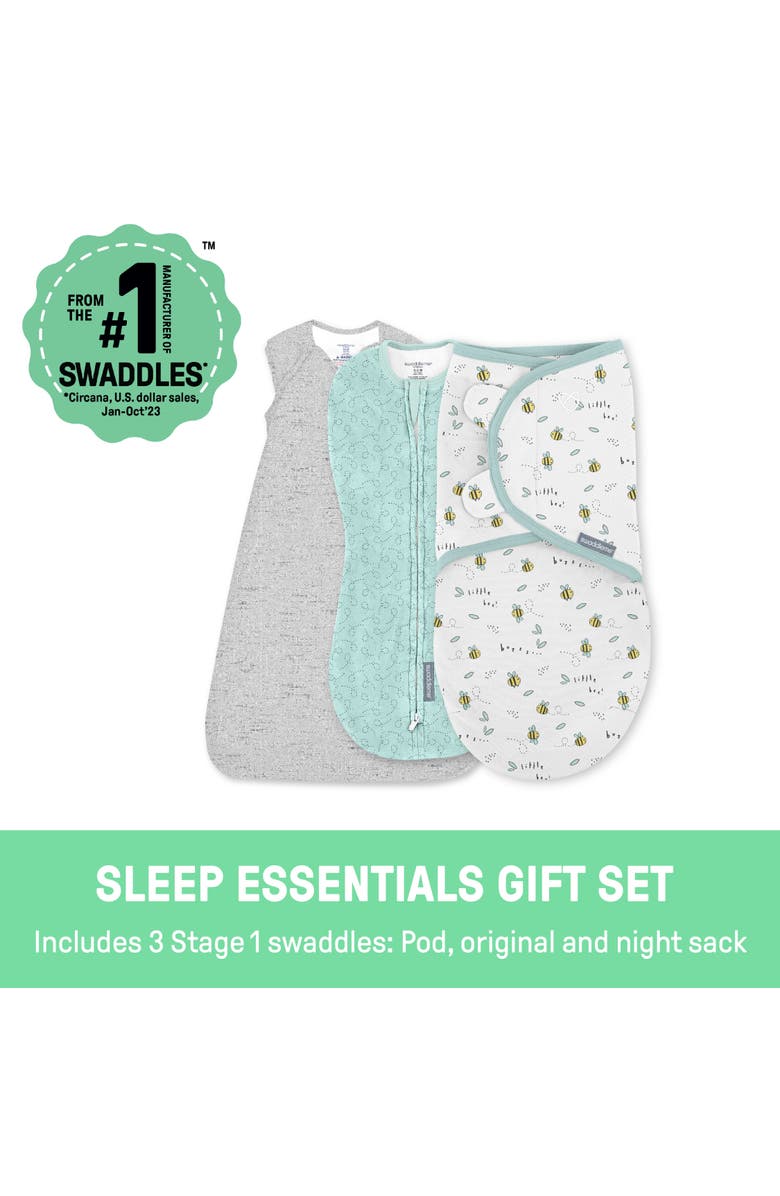 INGENUITY SwaddleMe by Ingenuity Comfort Pack Baby Swaddle Set, Alternate, color, Multicolored