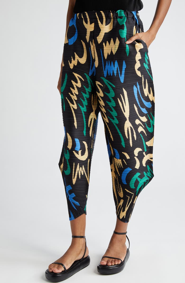 Pleats Please Issey Miyake Fizzy Pleated Pants, Alternate, color, 