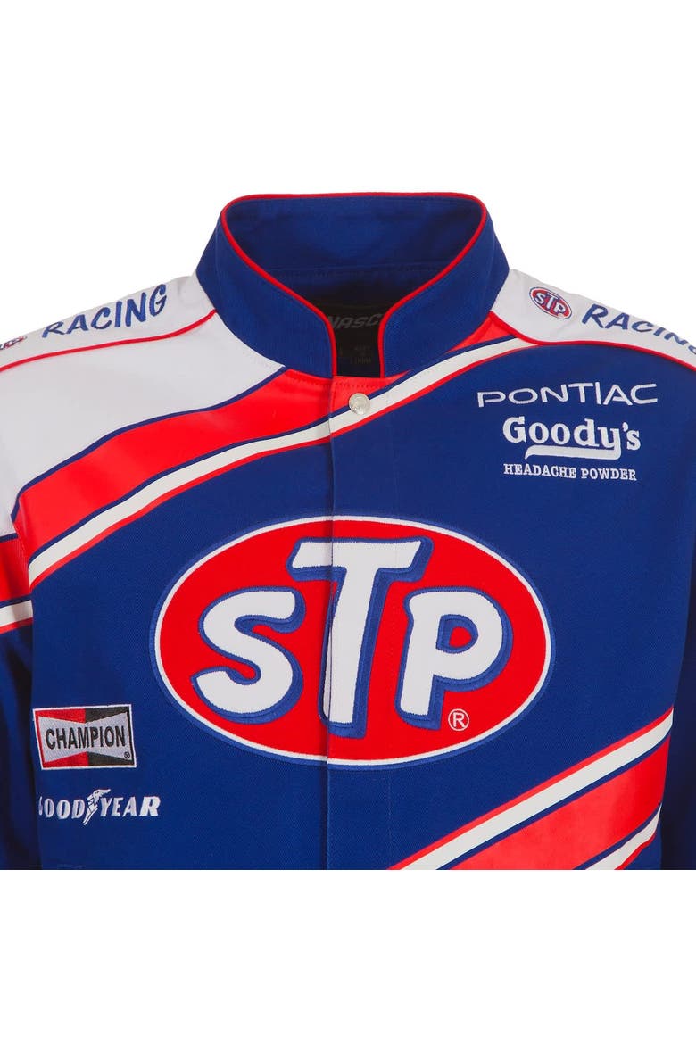 Men's JH Design Blue/White Richard Petty STP Full-Snap Twill Uniform Jacket, Alternate, color, Blue