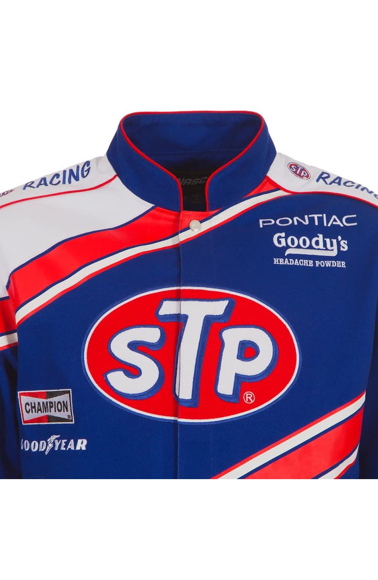 JH DESIGN Men's JH Design Blue/White Richard Petty STP Full-Snap Twill Uniform Jacket, Alternate, color, Blue