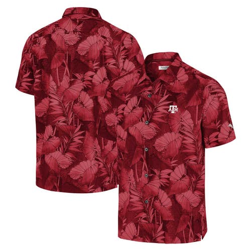 Tommy Bahama Maroon Texas A&m Aggies Coast Nuevo Fronds Button-up Shirt In Burgundy