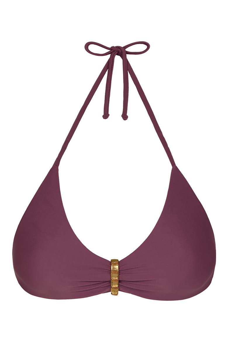 Bessie Erin Hardware Detail Bikini Top, Alternate, color, PURPLE