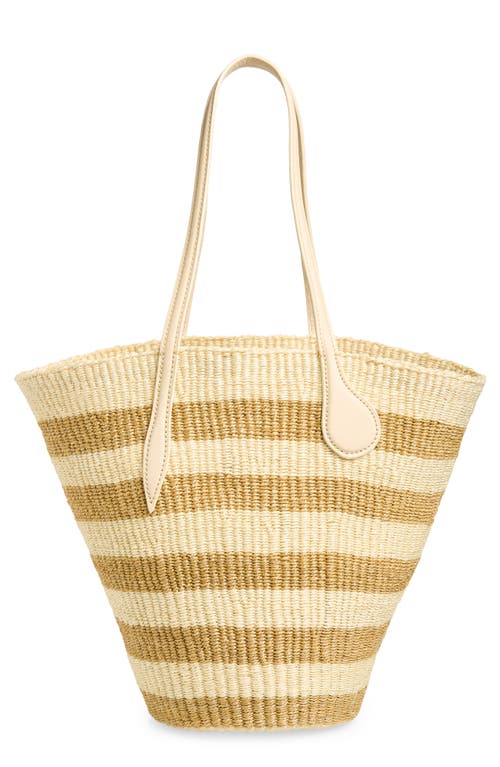 LIFFNER Straw Basket Tote in Cream Beige Striped at Nordstrom