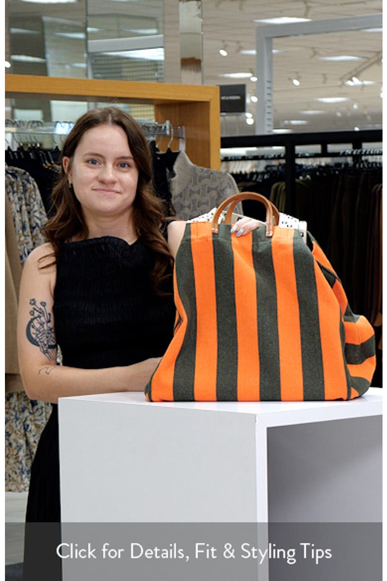 Beach Stripe Canvas Tote video