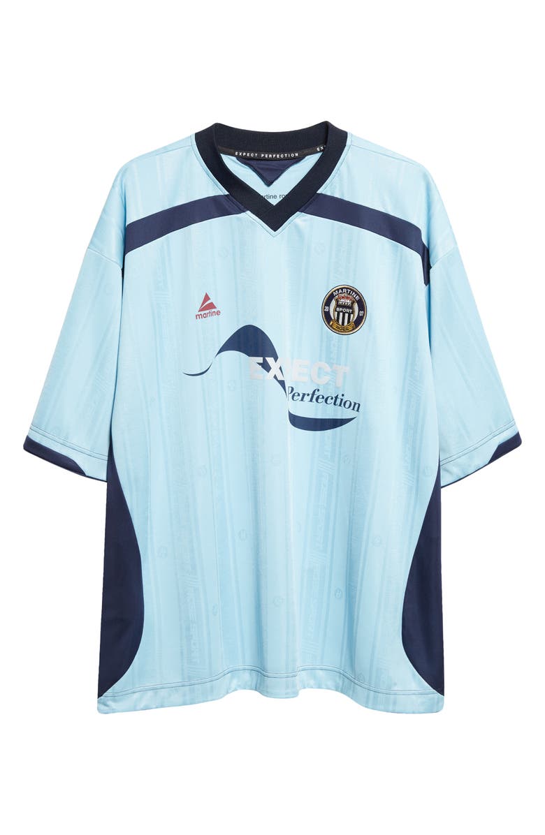 Martine Rose Oversize Soccer Jersey, Main, color, Blue Light