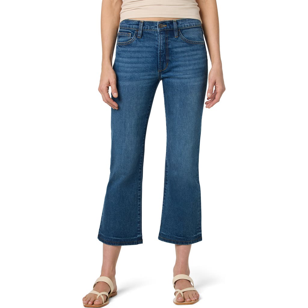 Joe's High Waist Crop Bootcut Jeans In Blue