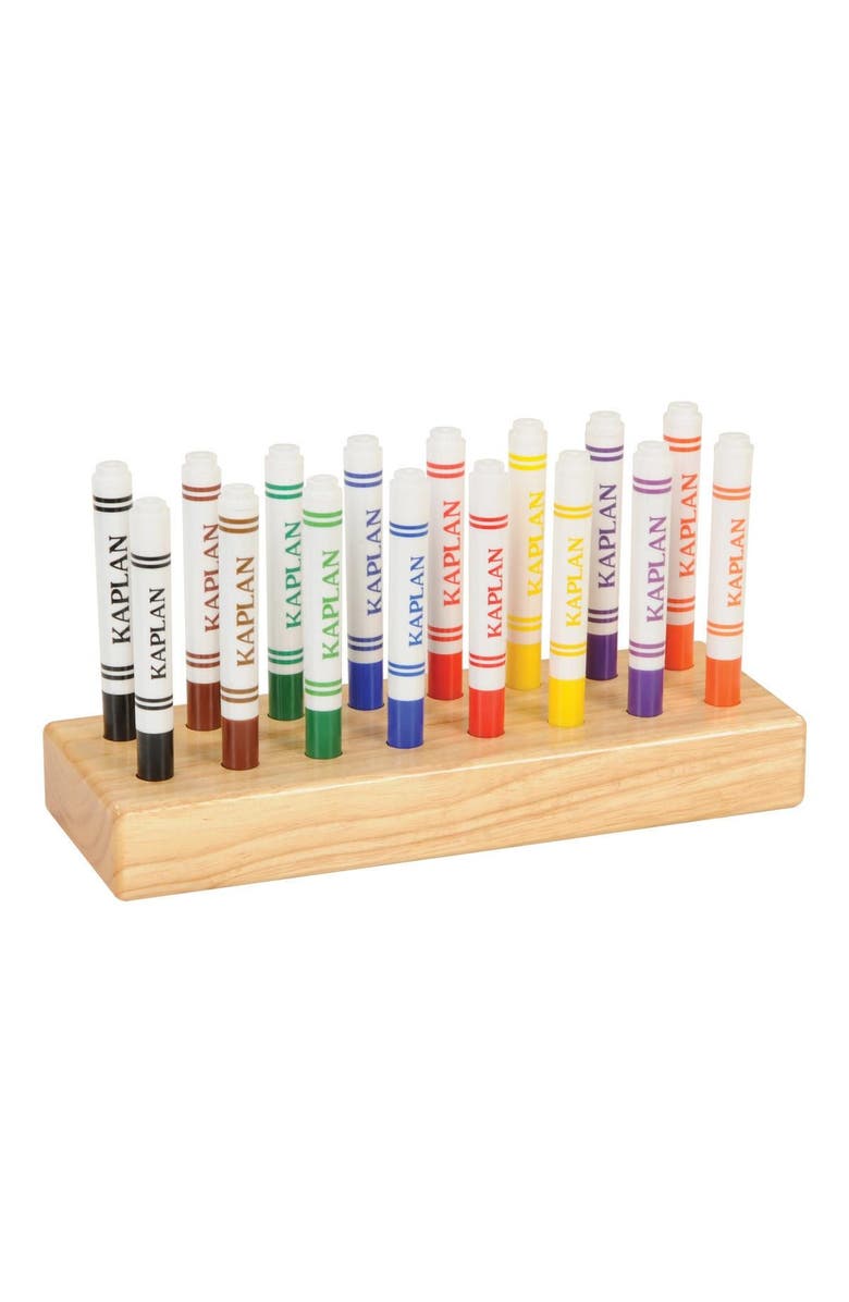 Kaplan Early Learning Company Tabletop Marker Stand, Alternate, color, Multicolored