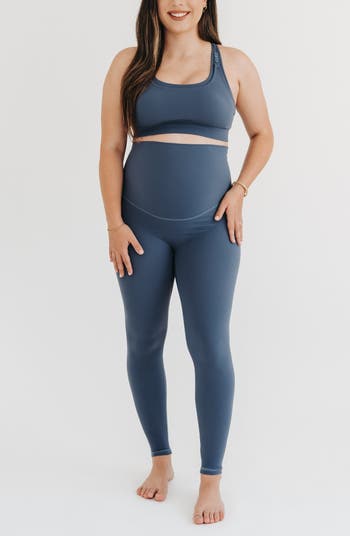 Esprit Maternity Legging Femme Ultra Confort – Coton Bio GOTS, Taille Haute Élastique, Idéal Grossesse