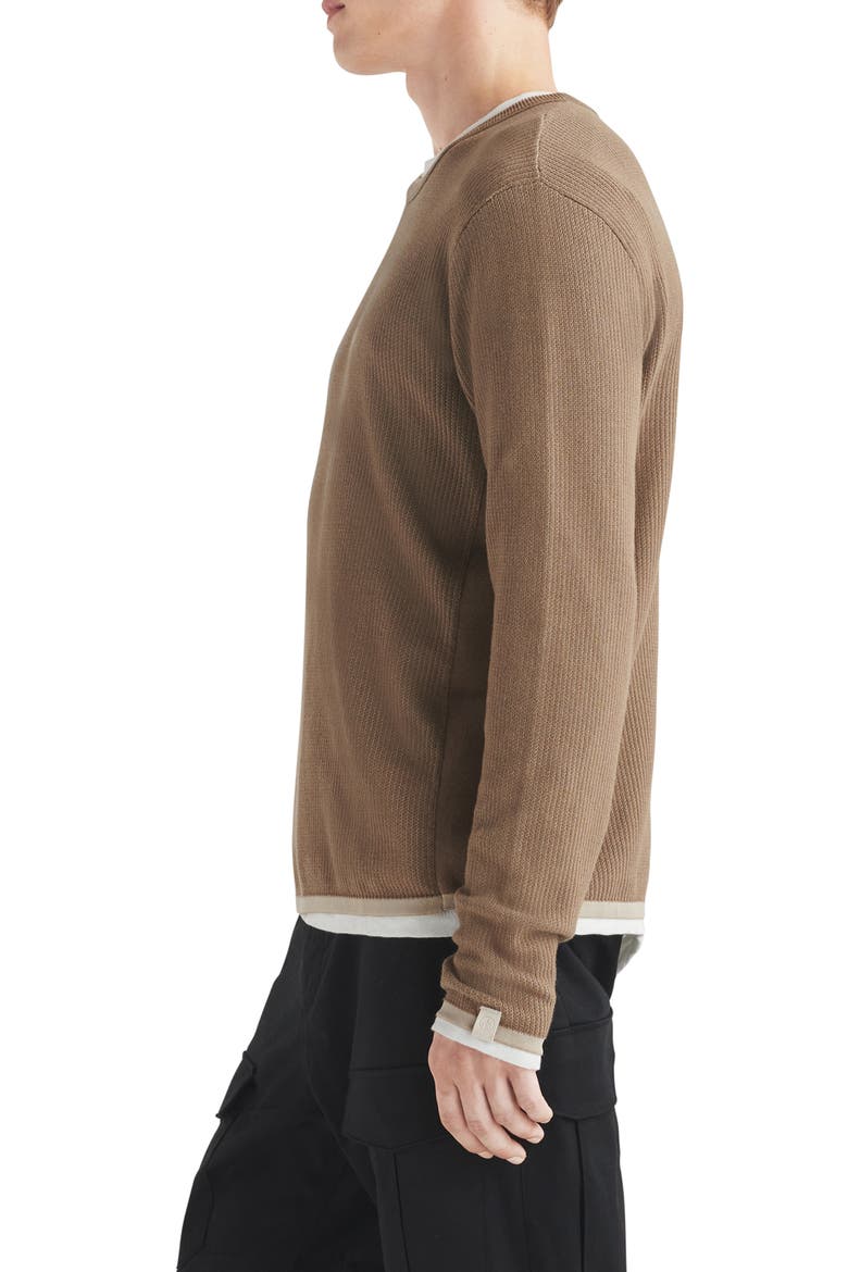 Harvey Crewneck Cotton Blend Sweater, Alternate, color, TAUPE
