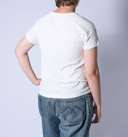 Tomboyx Jersey Slub Raglan Crewneck T-shirt In White