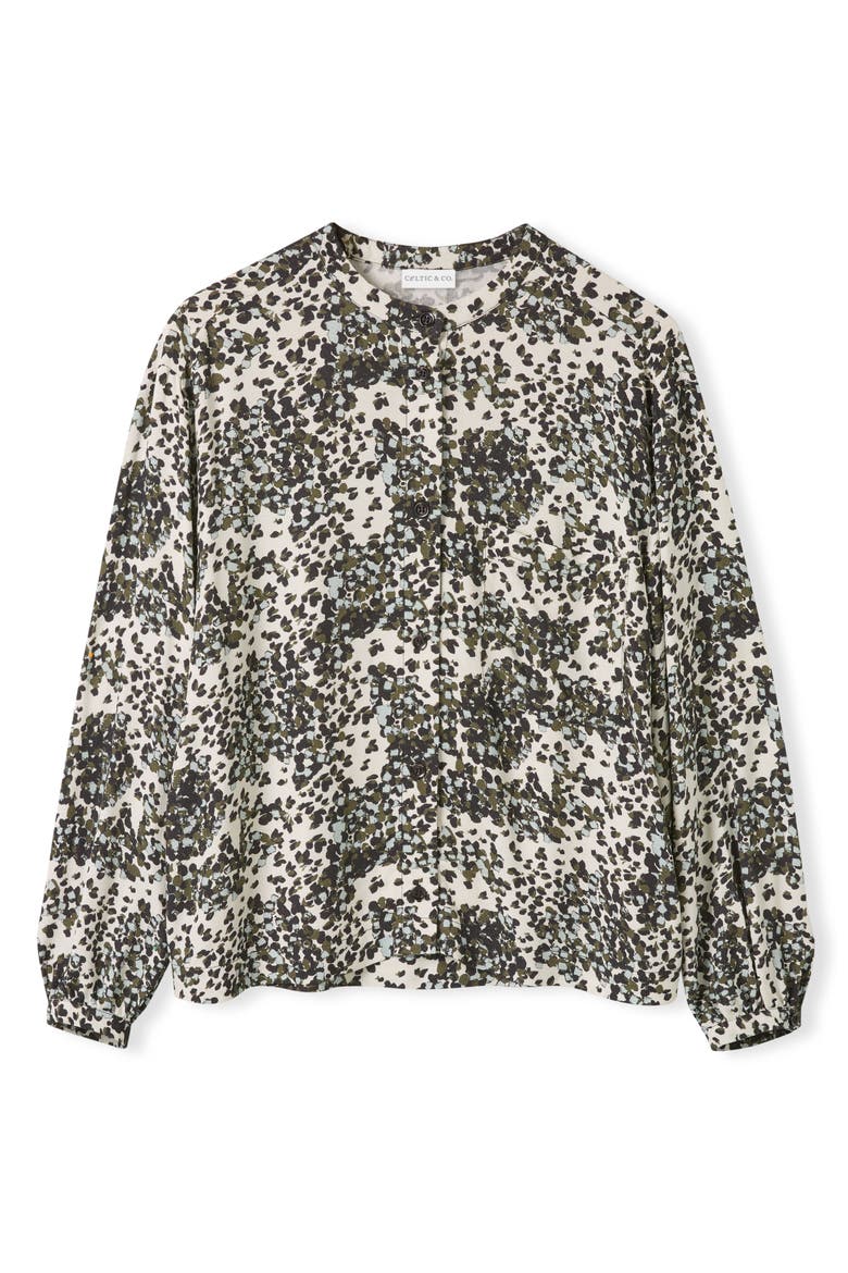 Printed Drop Shoulder Long Sleeve Shirt, Alternate, color, Ecru Confetti Print