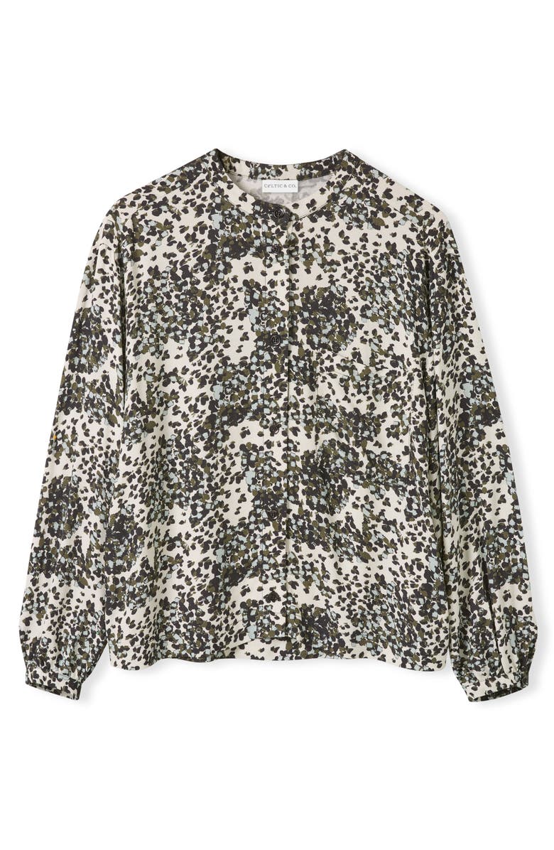 Celtic & Co. Printed Drop Shoulder Long Sleeve Shirt, Alternate, color, Ecru Confetti Print