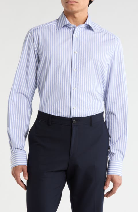 Contemporary Fit Twill Dress Shirt (Big)