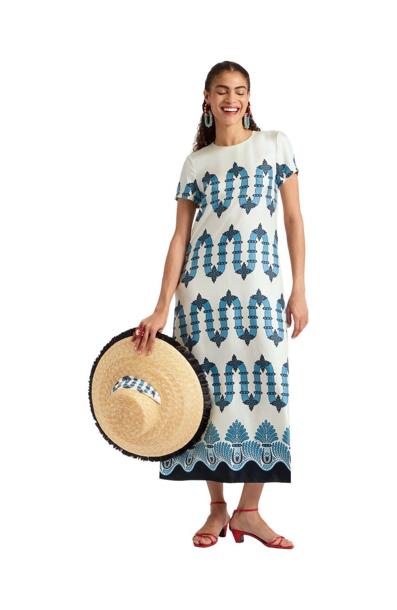 La DoubleJ Swing Dress Scirocco Placée Ivory, Main, color, 