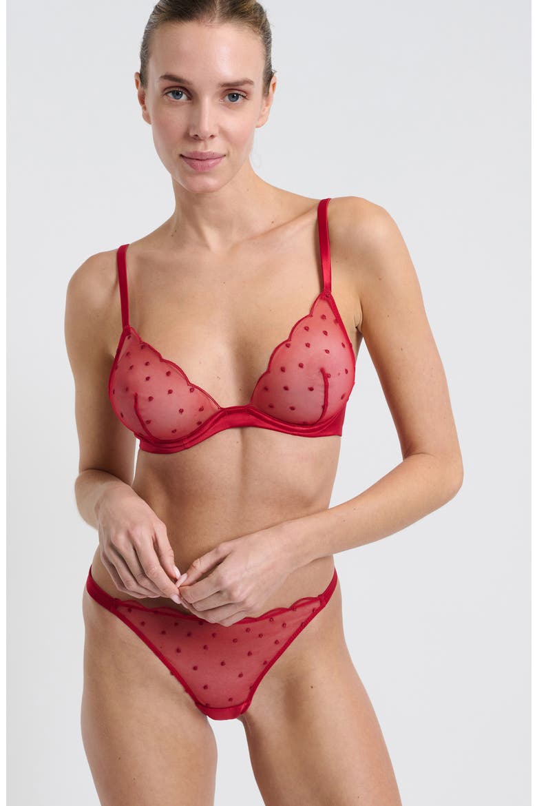 Divine Rhinestone Thong, Alternate, color, RED