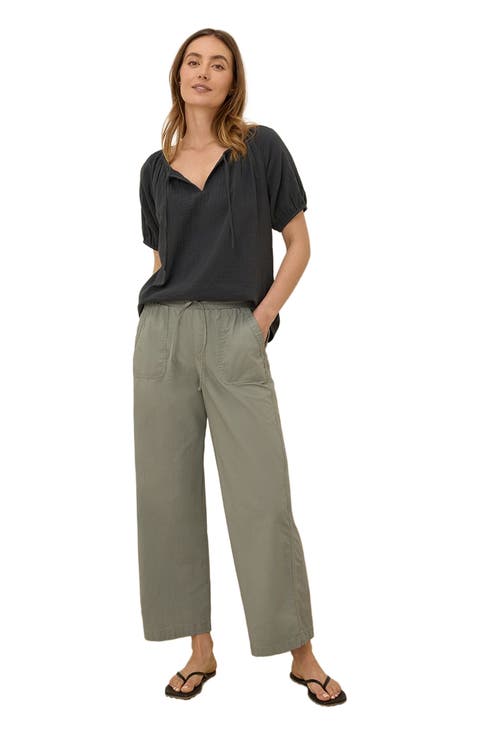 Organic Cotton Monterey Poplin Wide Leg