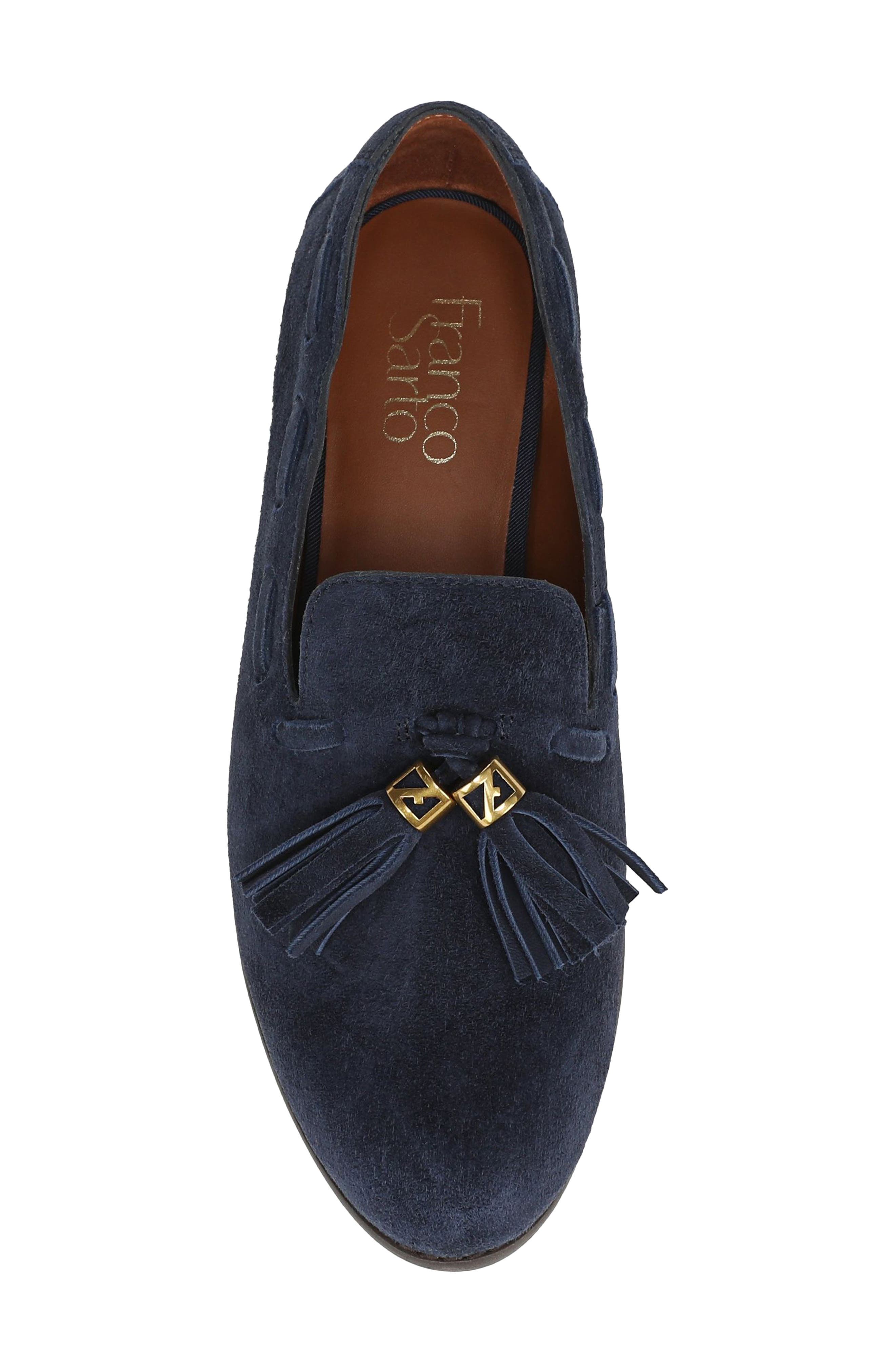 Hartlie Tassel Loafer, Alternate, color, BLUE LEATHER