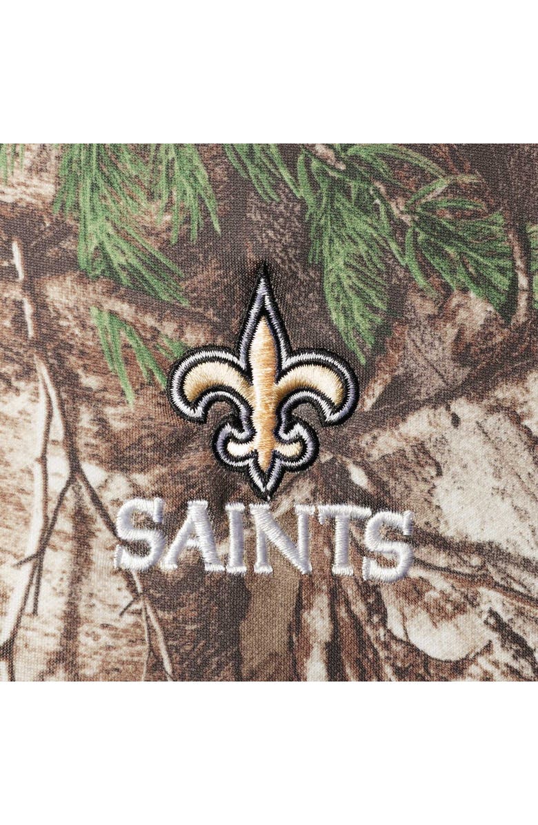 DUNBROOKE Men's Dunbrooke Realtree Camo New Orleans Saints Trophy Tech Fleece Full-Zip Hoodie, Alternate, color, 