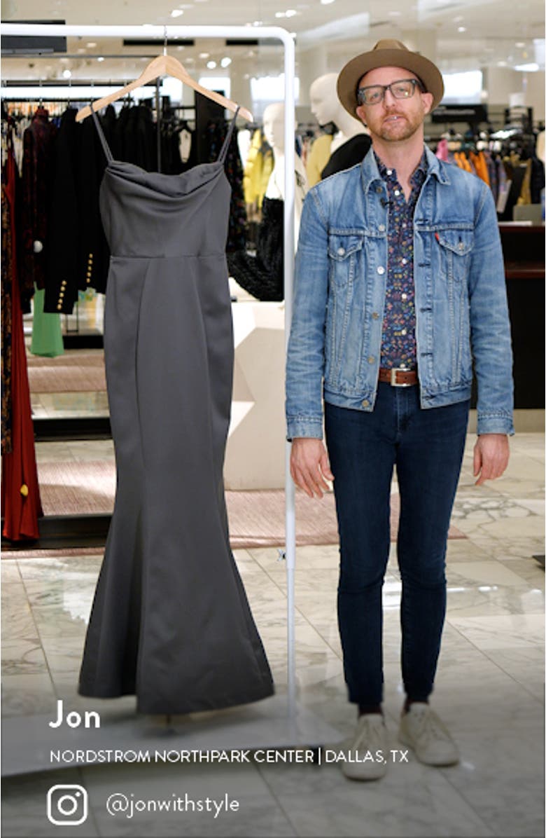 Violette Satin Mermaid Gown, sales video thumbnail