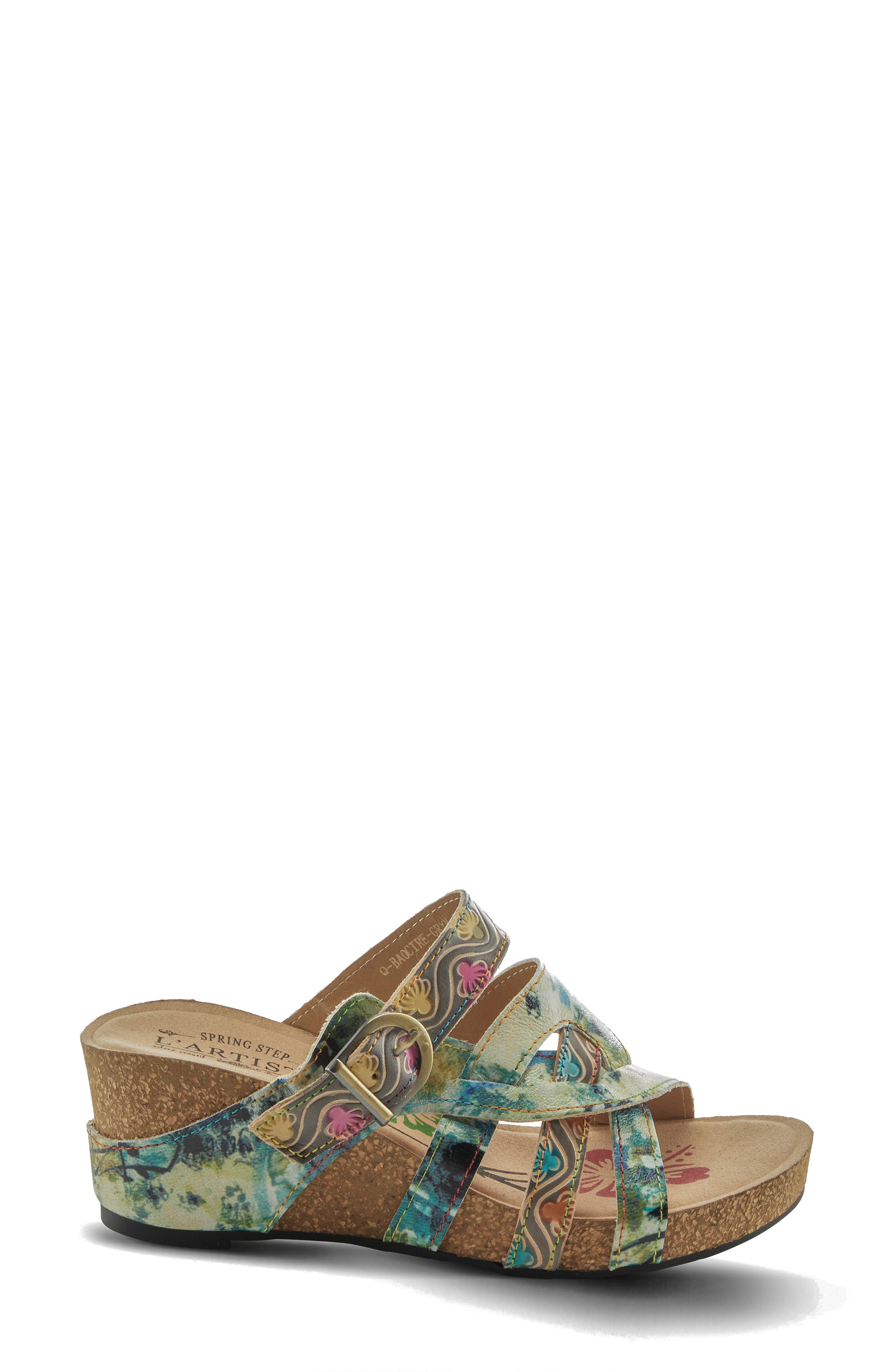 Spring Step Baocire Wedge Sandal, Alternate, color, 