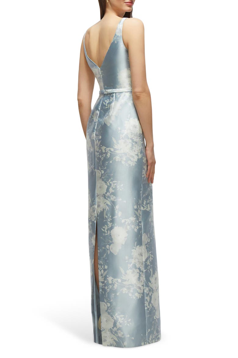 Sleeveless Satin Twill Column Gown, Alternate, color, SERAPHINA FLORAL