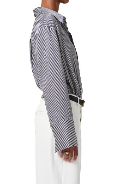 Citizen Of Humanity Camilla Stripe Button-front Shirt In Imperial Stripe
