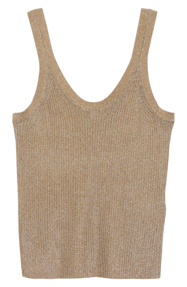 Reiss Imogen Metallic Sweater Tank, Alternate, color, Gold