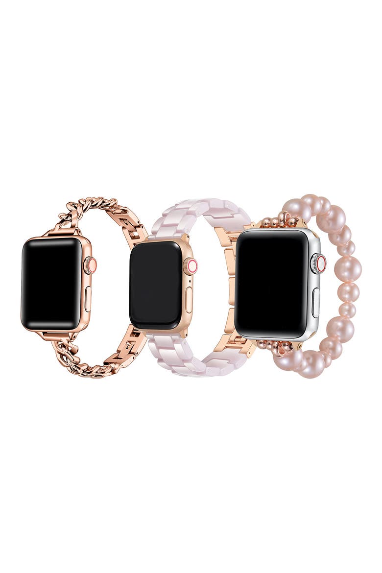 Assorted 3-Pack Watchbands, Main, color, ROSE GOLD