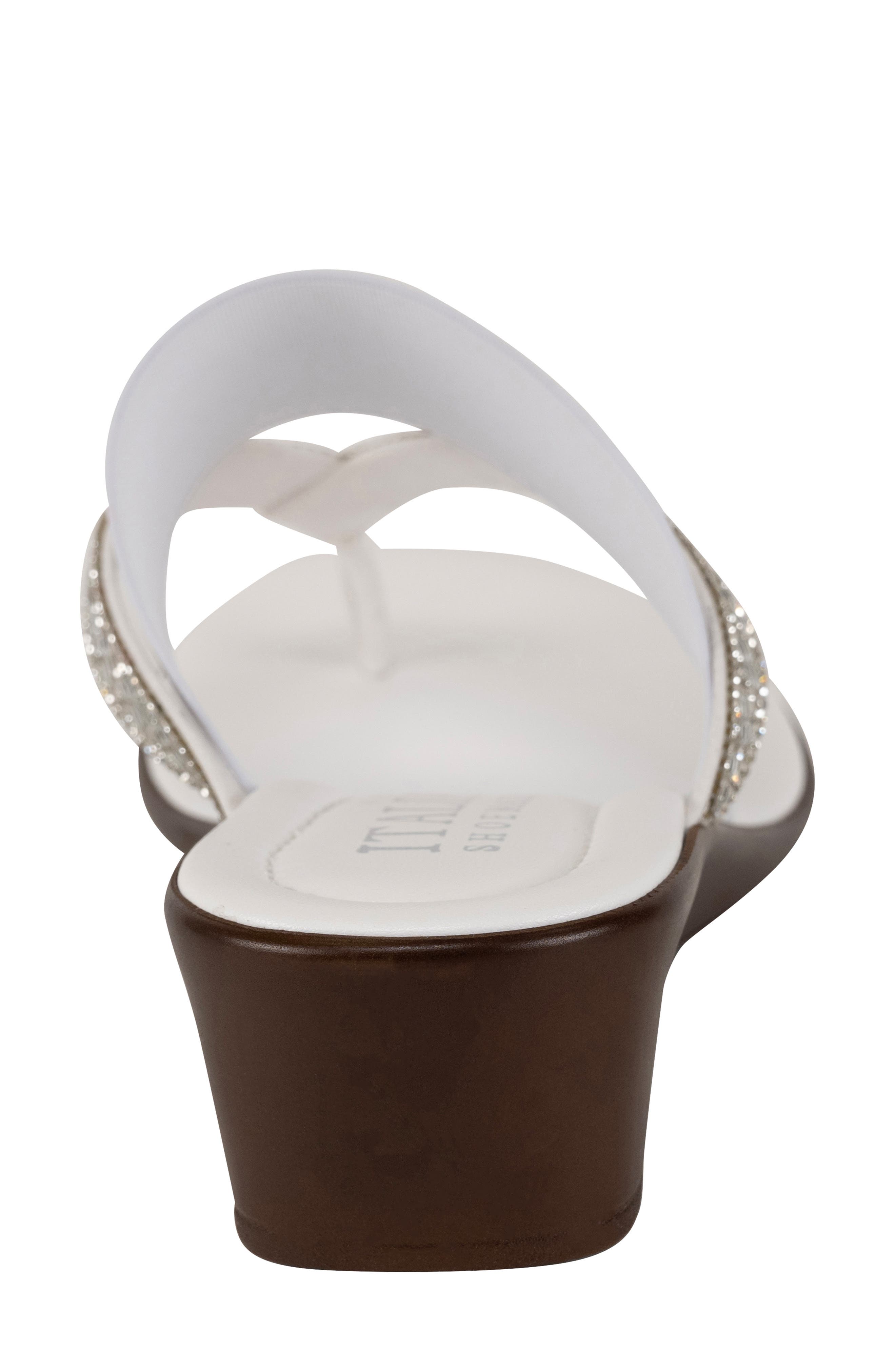 Deleiza Wedge Flip Flop, Alternate, color, WHITE