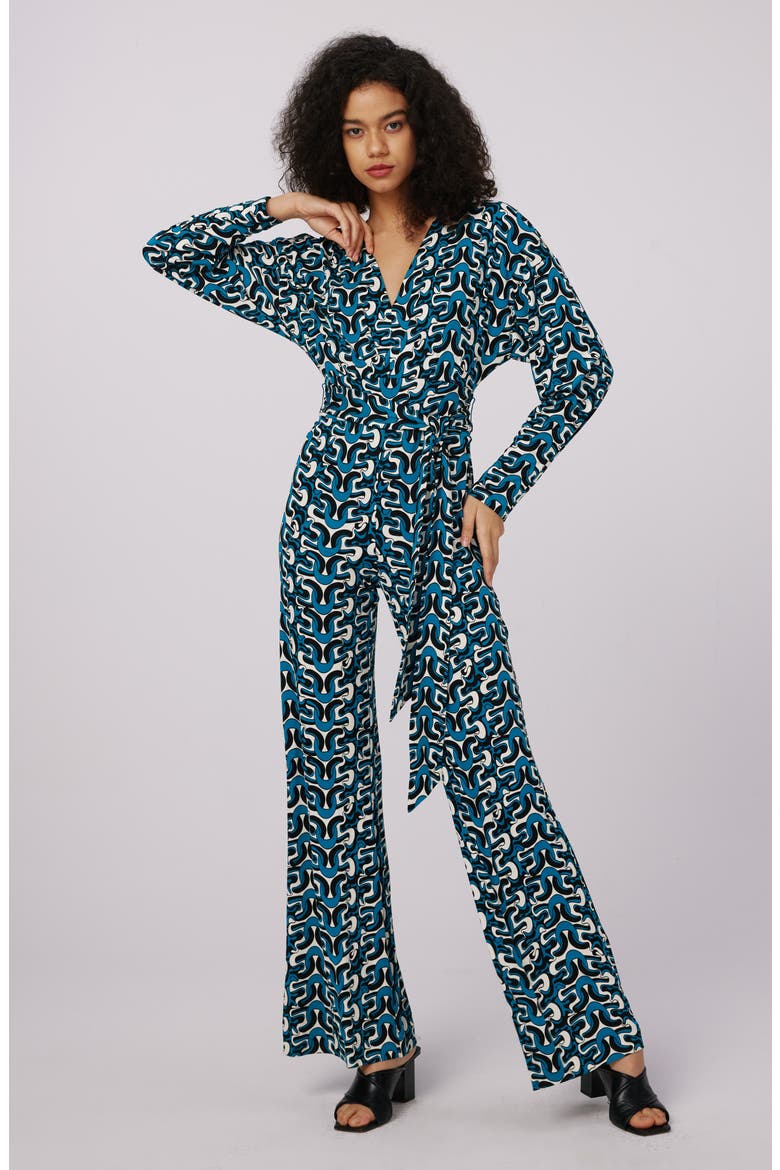 Marilou Abstract Print Long Sleeve Jumpsuit, Alternate, color, INTERLOCK