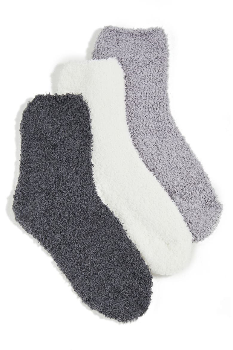 3-Pack Lounge Ankle Socks, Main, color, IVORY/ GREY/ CHARCOAL