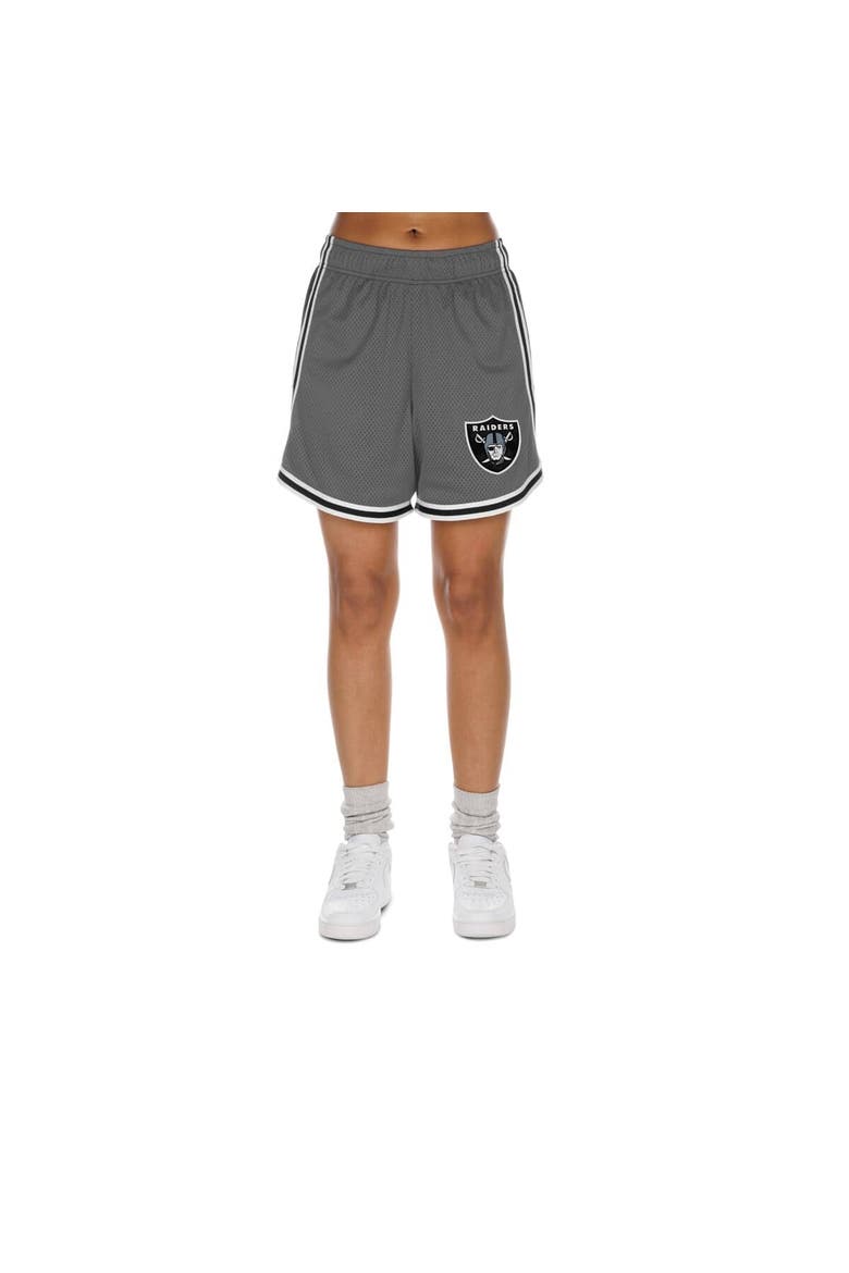 Women's New Era Silver/Black Las Vegas Raiders Sport Classics Mesh Shorts, Alternate, color, Silver