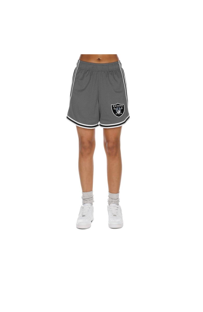 New Era Women's New Era Silver/Black Las Vegas Raiders Sport Classics Mesh Shorts, Alternate, color, Silver