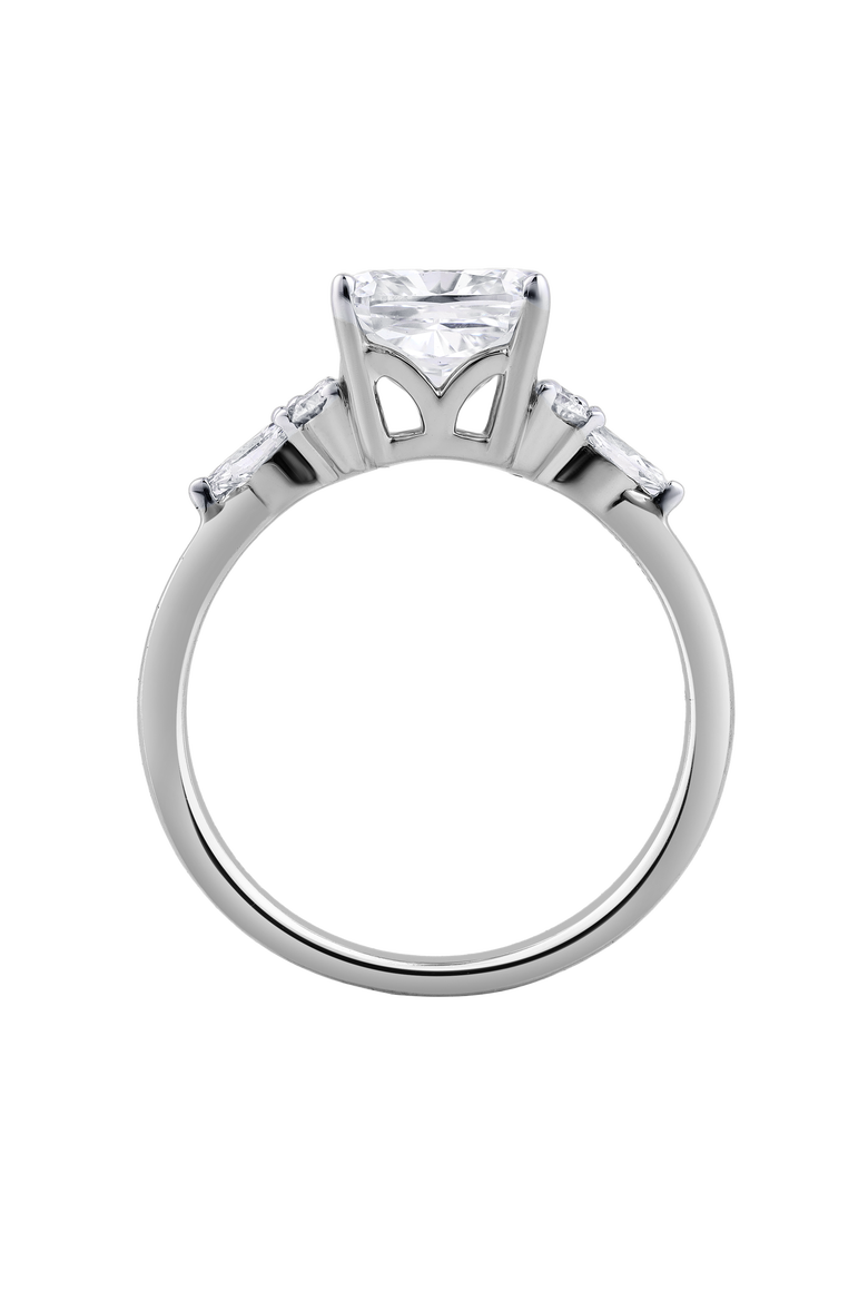 Victoria 14K Gold 2.30 Ct Cushion Lab Grown Diamond Engagement Ring, Alternate, color, 14K White Gold