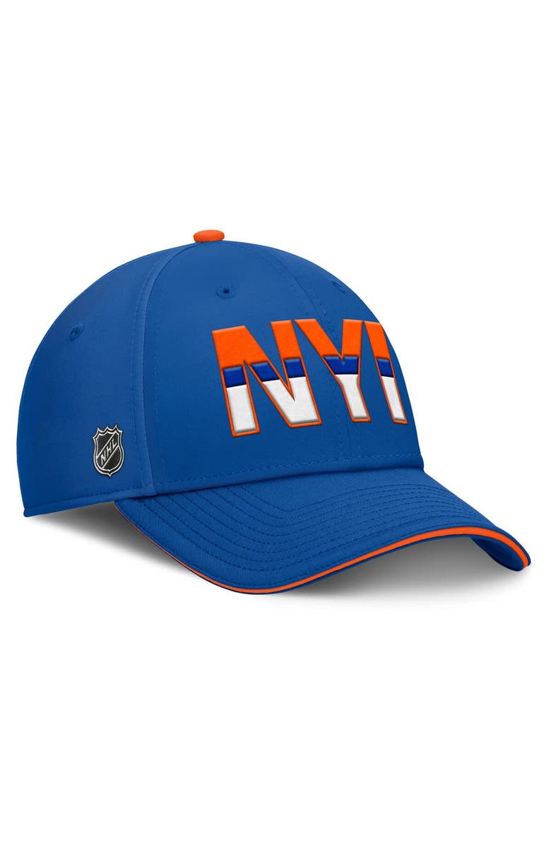 FANATICS Men's Fanatics Royal/Orange New York Islanders Authentic Pro Rink Team Code Flex Hat, Main, color, Royal