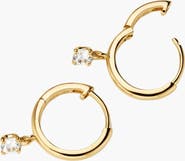 MEJURI Round Sapphire Hoop Earrings